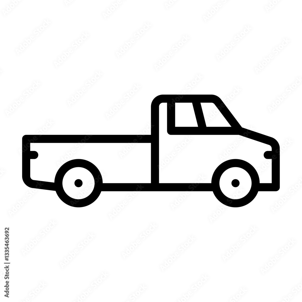 Pick up Truck outline icon. pick up truck line illustration Pick up Truck outline icon. pick up truck line illustration