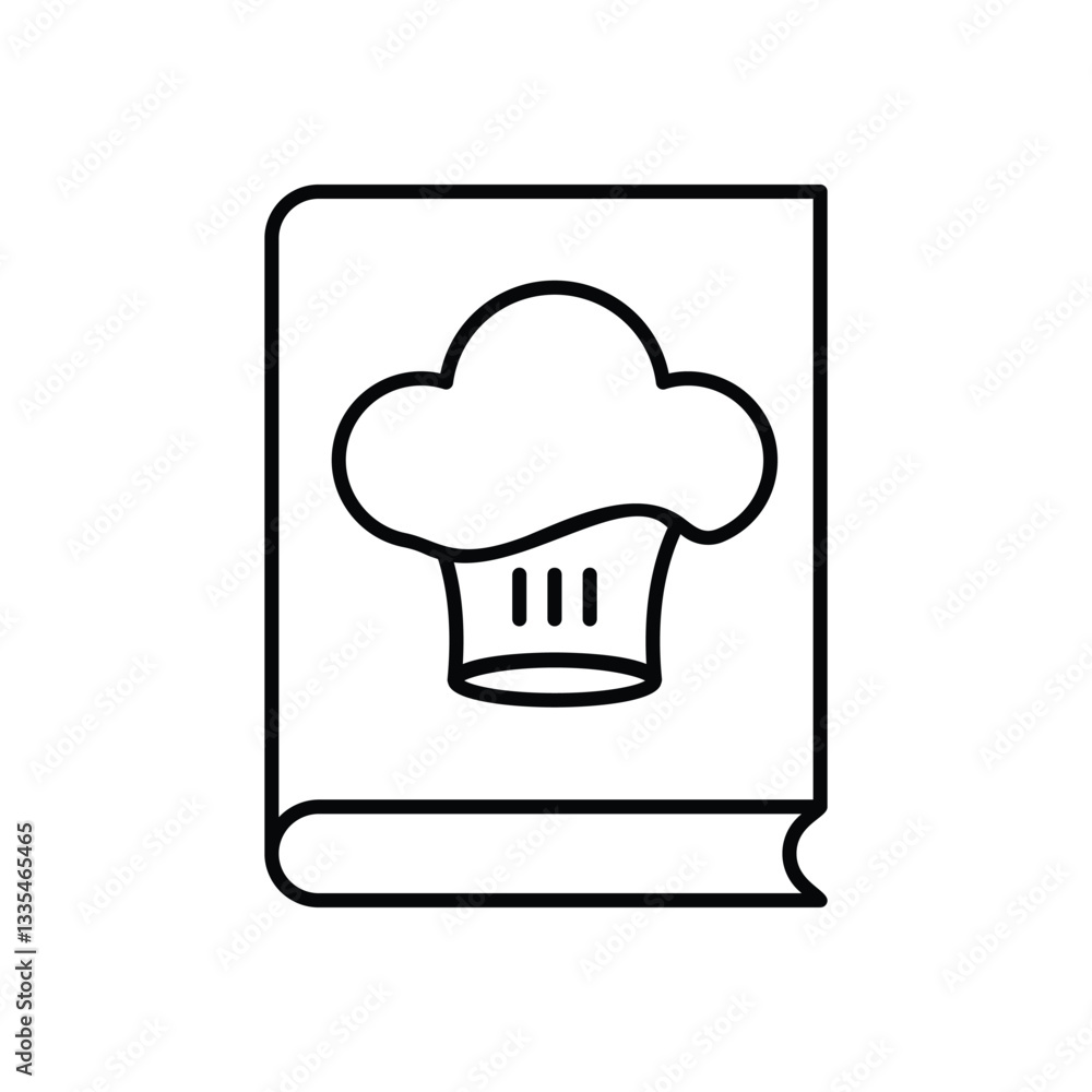 RECIPE BOOK vector icon stock illustration RECIPE BOOK vector icon stock illustration