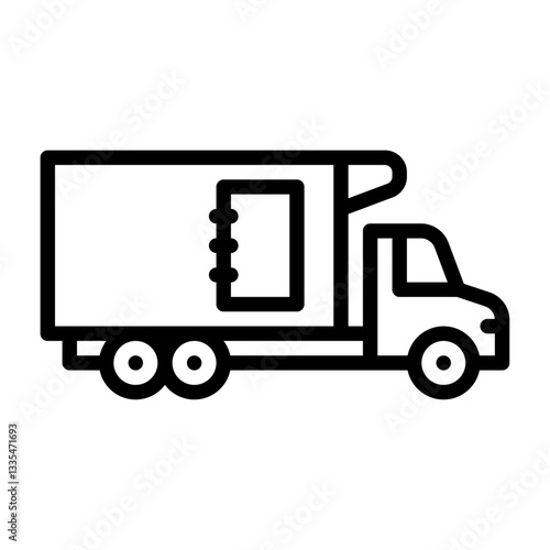 Refrigerated Truck outline icon. truck line illustration