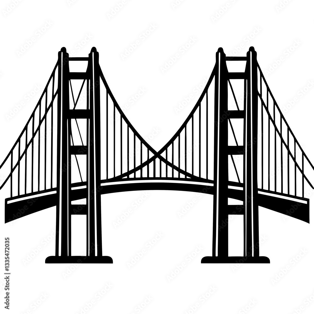 Obraz premium Golden Gate Bridge in San Francisco with water and sky in the background