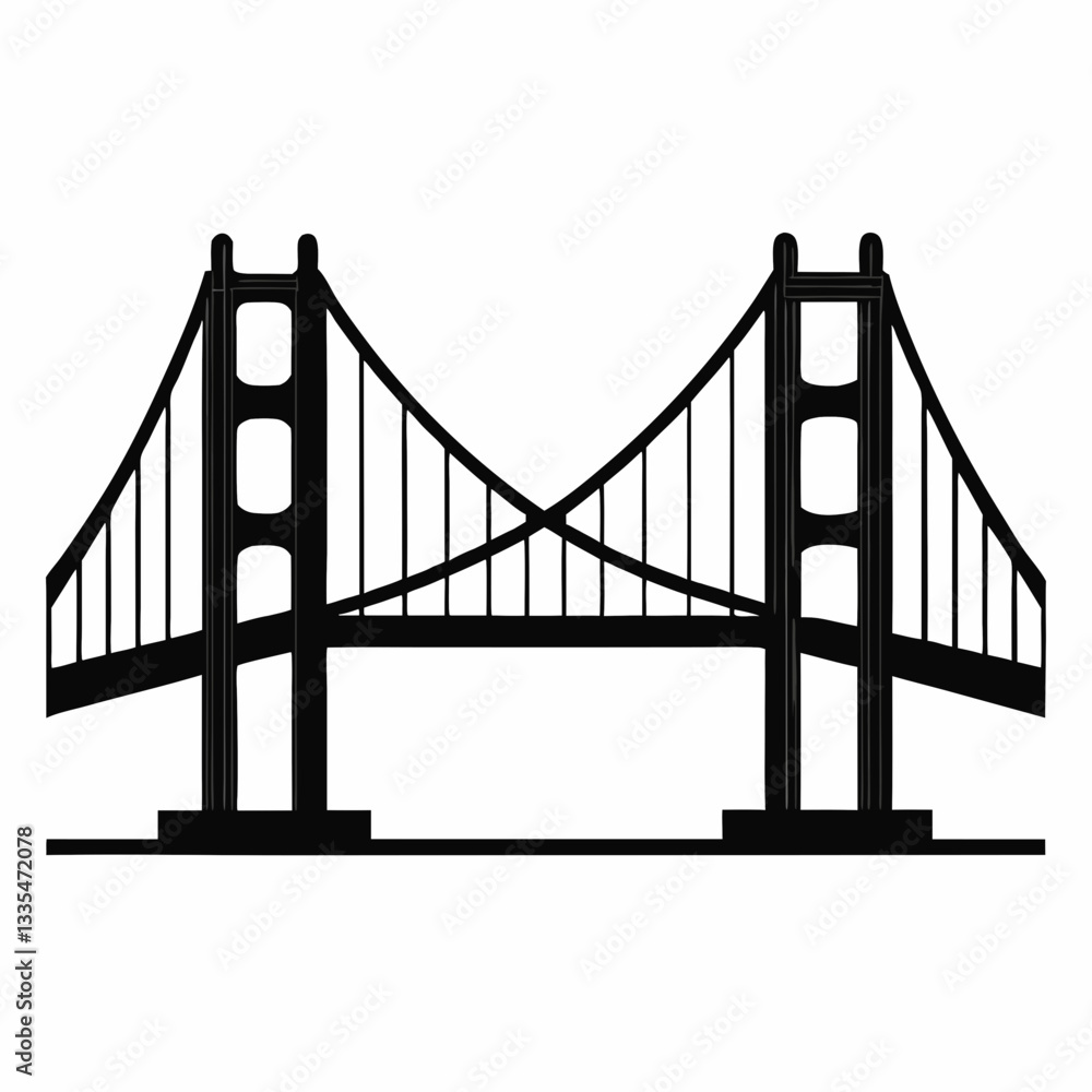 Obraz premium Golden Gate Bridge in San Francisco with water and sky in the background