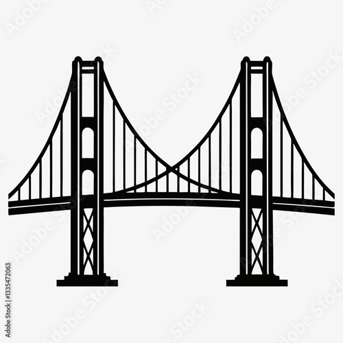 Golden Gate Bridge in San Francisco with water and sky in the background