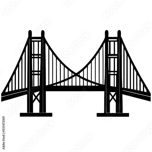 Golden Gate Bridge in San Francisco with water and sky in the background
