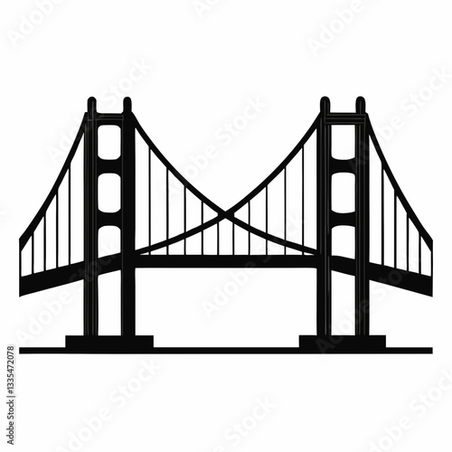 Golden Gate Bridge in San Francisco with water and sky in the background