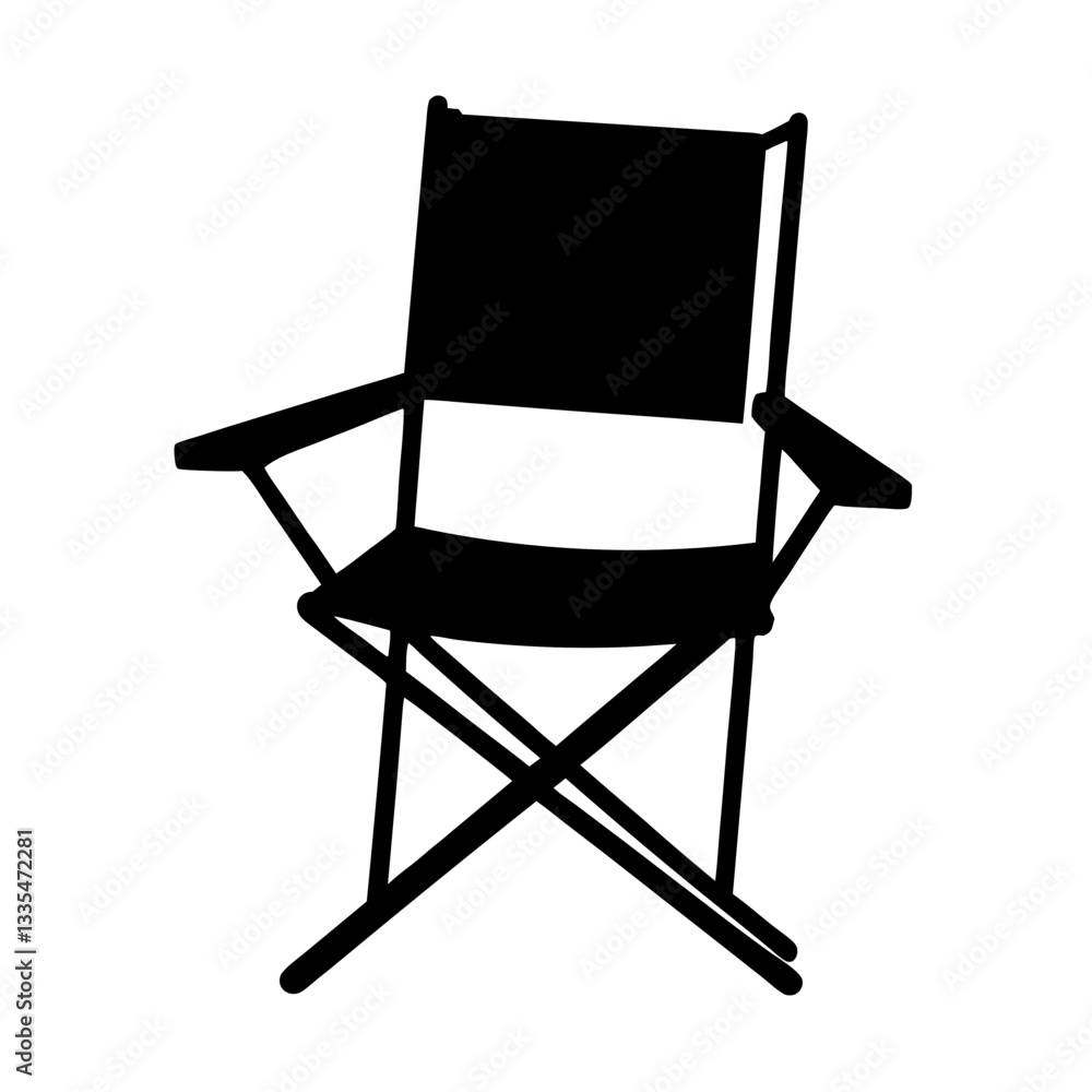 3D render of a wooden director's chair for movies and relaxation 3D render of a wooden director's chair for movies and relaxation