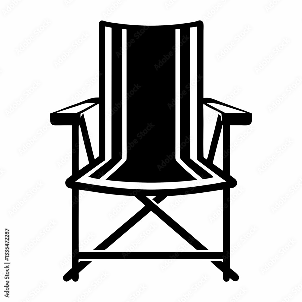 3D render of a wooden director's chair for movies and relaxation 3D render of a wooden director's chair for movies and relaxation