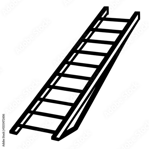 Ladder representing growth success and opportunity in business and life