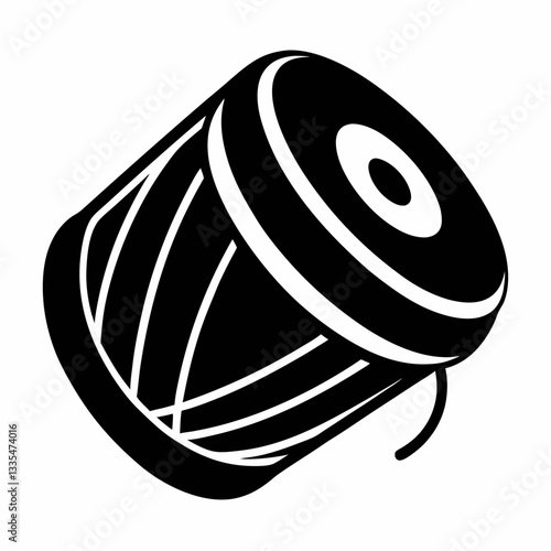 A 3D rendering of isolated black oil barrels in a white background, with a shiny metal texture and empty appearance, representing energy, power, and industry in a modern vector style