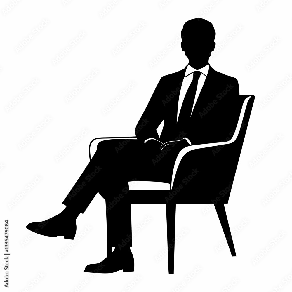 A businessman sitting on a chair working at a desk with a laptop in an office setting A businessman sitting on a chair working at a desk with a laptop in an office setting