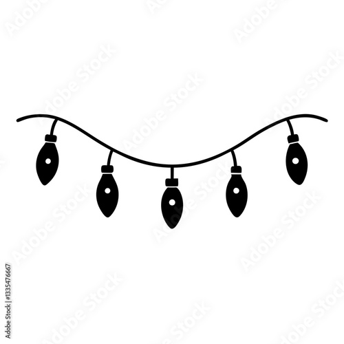 Black and white Christmas decorations with floral patterns and modern design