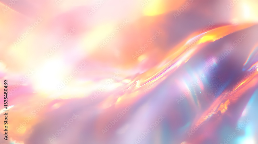 © Jack - 光沢のあるオーロラのホログラム背景