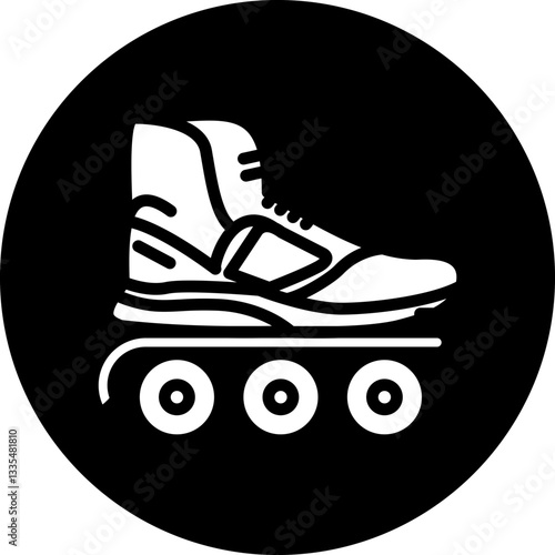 Inline Skates Icon Style