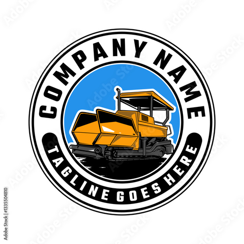 asphalt spreader vector design,asphalt paving,isolated machine,asphalt pavers,heavy equipment illustration,editable asphalt heavy vehicle vector design