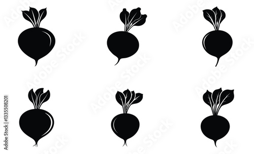 Beet silhouette vector