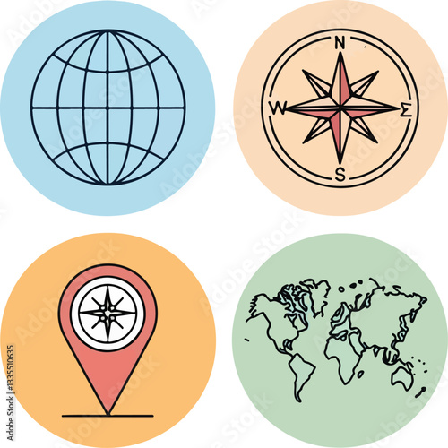 Worldwide Icon Set with Editable Stroke – Global Symbols and International Concepts