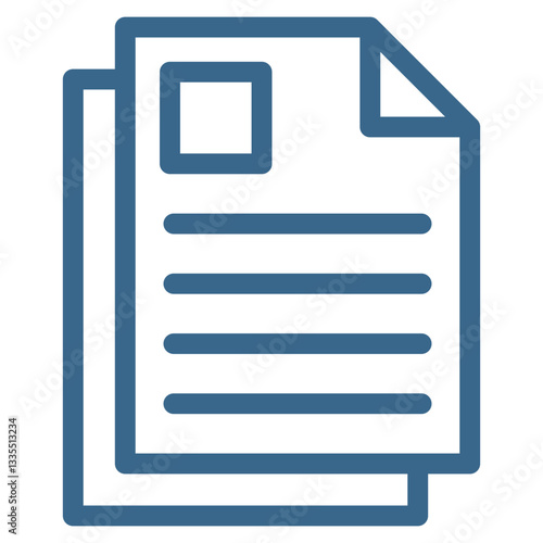 Document Icon Element For Design