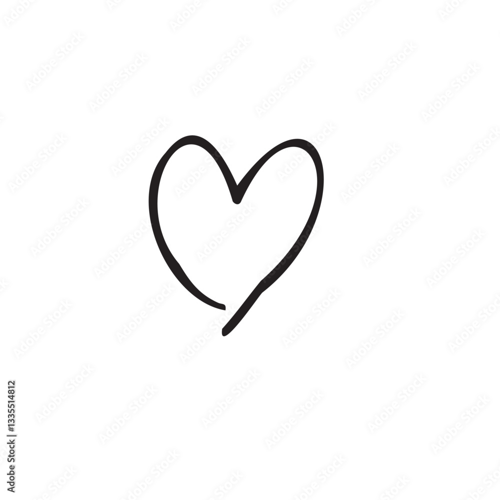 感情の表現 手描きのハートマーク 漫画的表現 感情の表現 手描きのハートマーク 漫画的表現