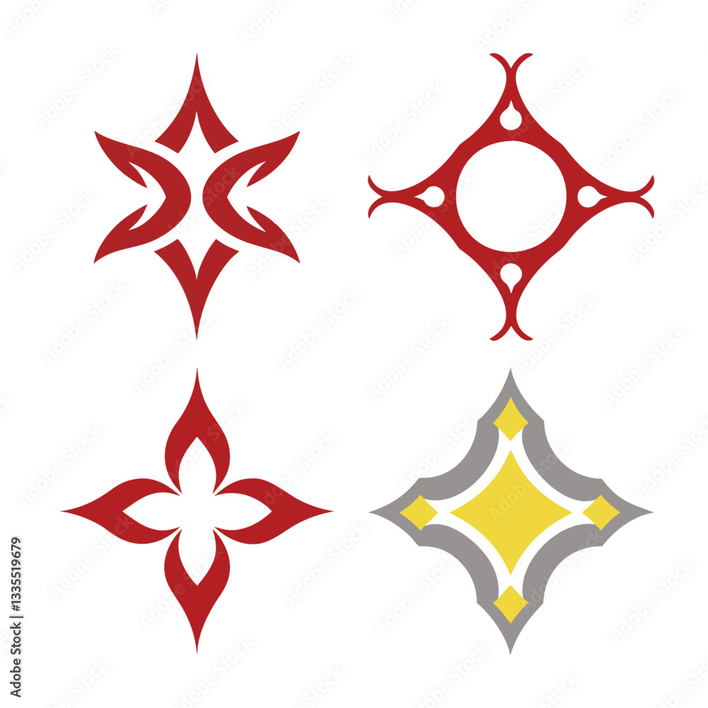 set of stars vector set of stars vector