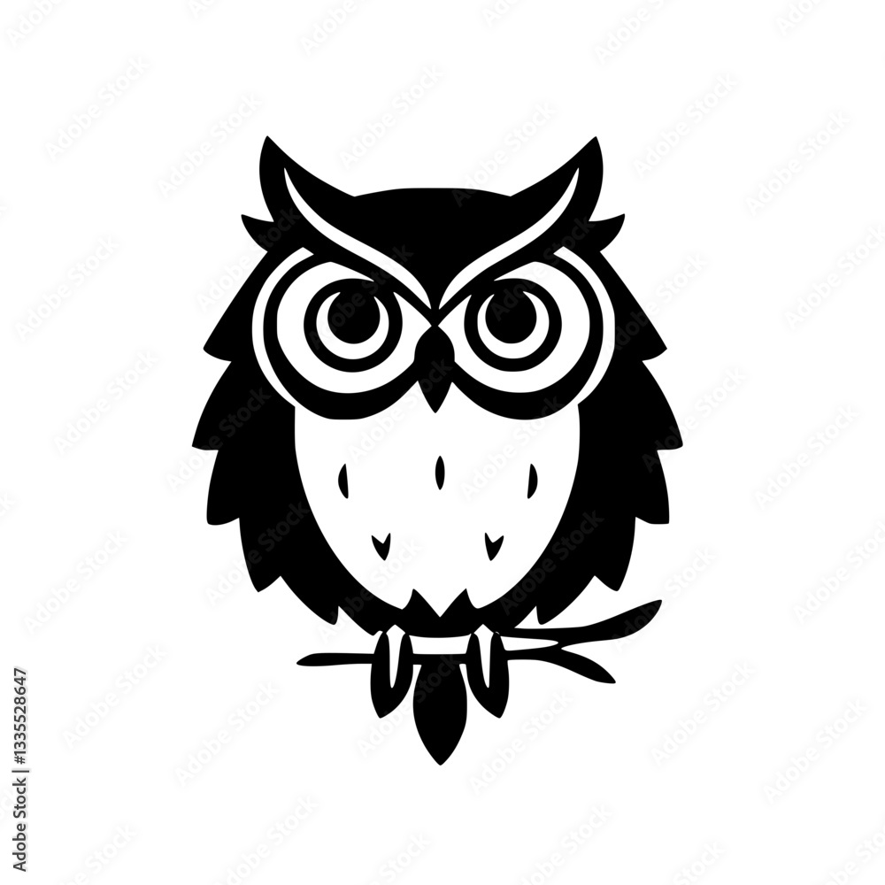 Fototapeta premium Owl on white background