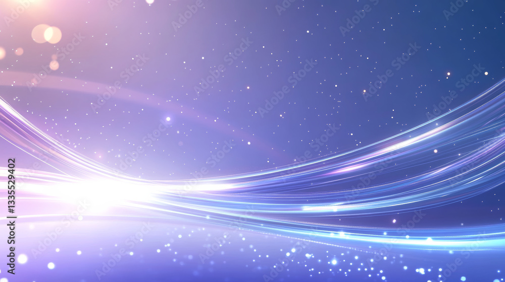 Fototapeta premium Abstract Blue Starry Sky Technology Background