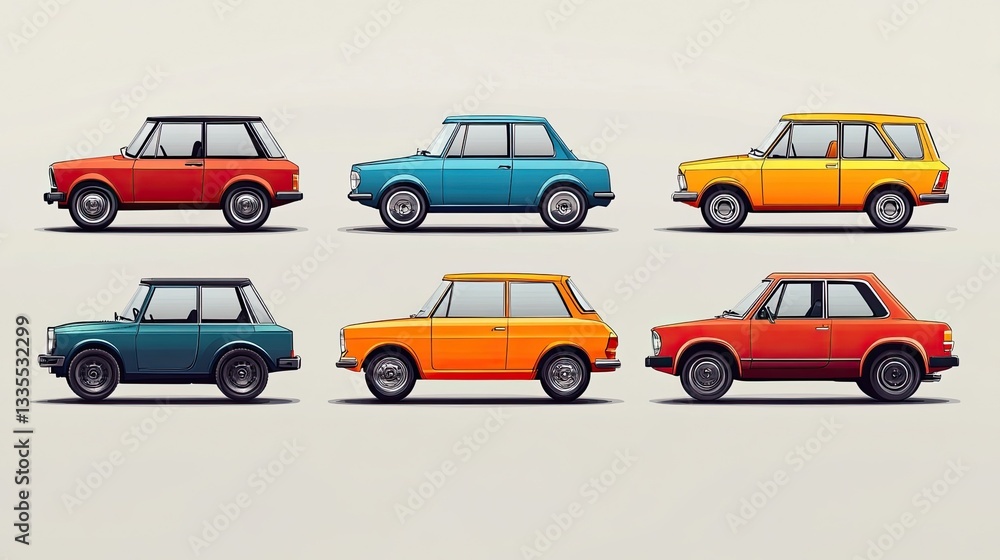 Flat representations of cars from different perspectives - Flat representations of cars from different perspectives -