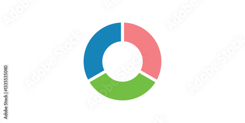 Circle Divided into Three Equal Segments.