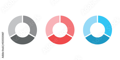 Circle Divided into Three Equal Segments.