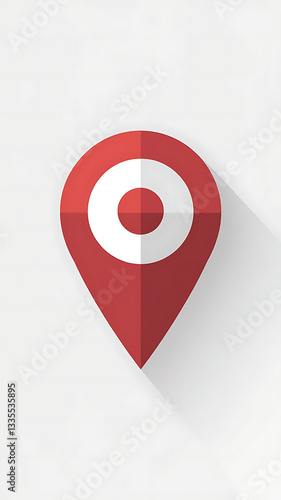 Free Download Modern Red Map Pin Icon Design for Geolocation and Navigation - GFXLoad