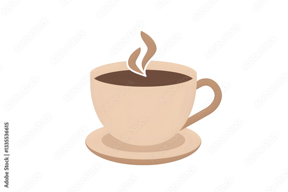 Steaming Hot Beverage in a Ceramic Cup with Saucer Ideal for Coffee or Tea Lovers Perfect for Steaming Hot Beverage in a Ceramic Cup with Saucer Ideal for Coffee or Tea Lovers Perfect for