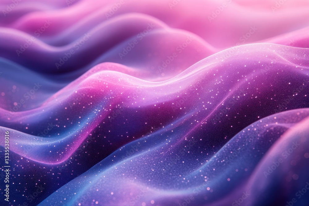 Obraz premium Abstract wavy, digital, vibrant, pink and purple background