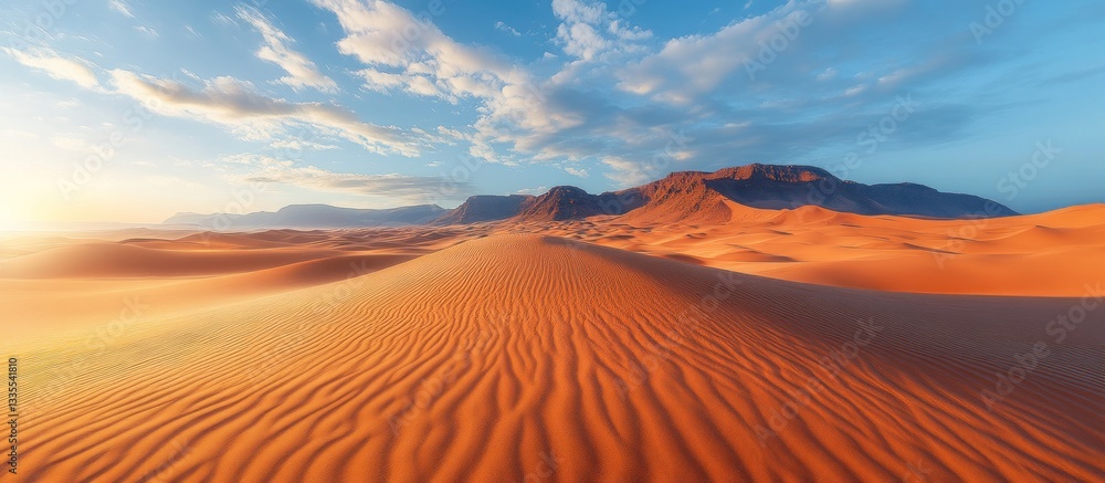 Naklejka premium Desert Sunrise Dunes Landscape