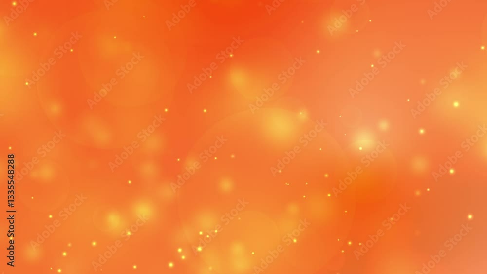 Vibrant orange abstract background with glowing bokeh lights, perfect for presentations, website banners, poster designs, desktop backgrounds, and digital art applications.