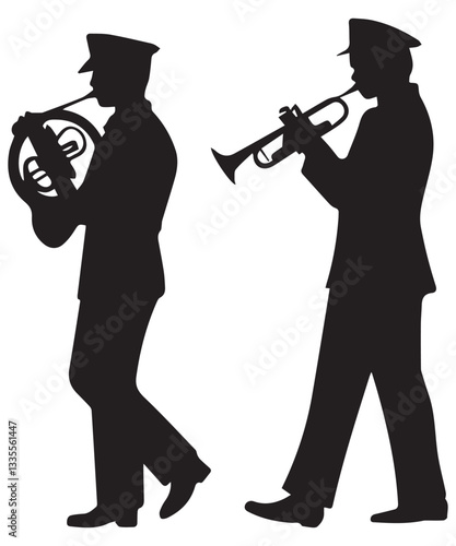 image of a large military orchestra