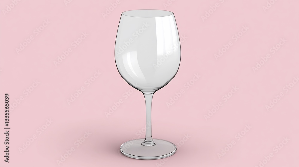 Clear wine glass, simple design Clear wine glass, simple design