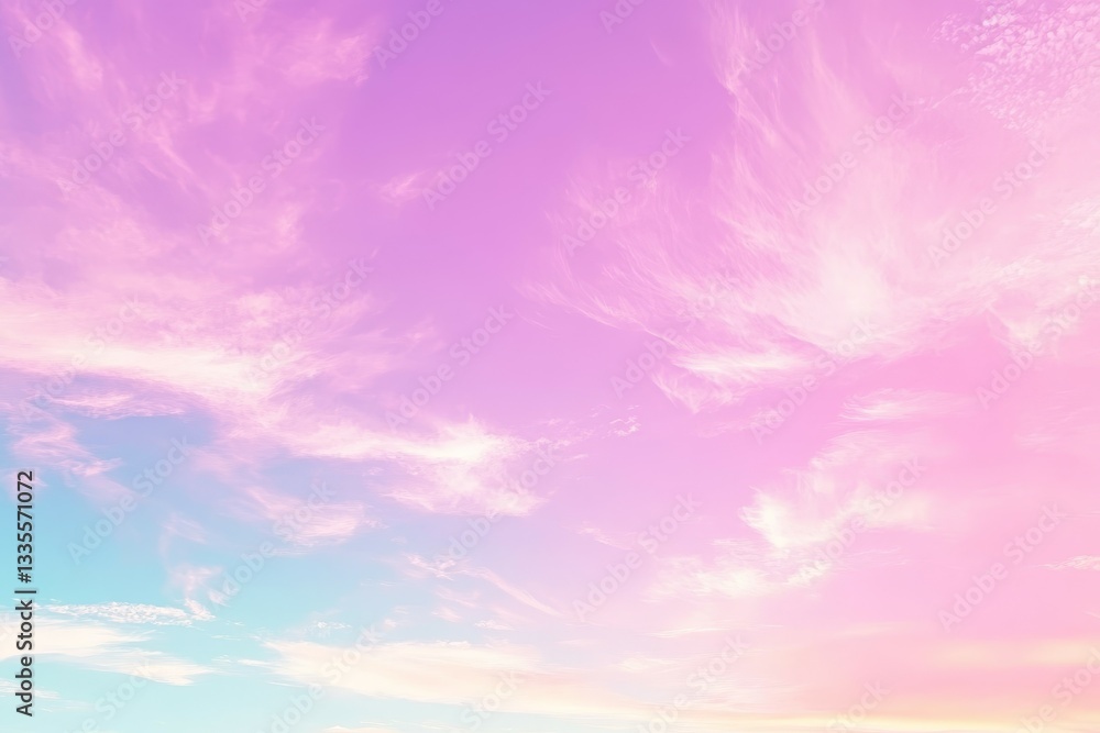 Obraz premium Dreamy Sky at Dusk, Pastel colors