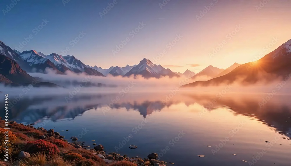 Obraz premium Emerald Lake Dawn