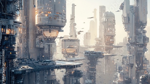 Futuristic AI generated city where every building self sustaining clean energy ultra detailed