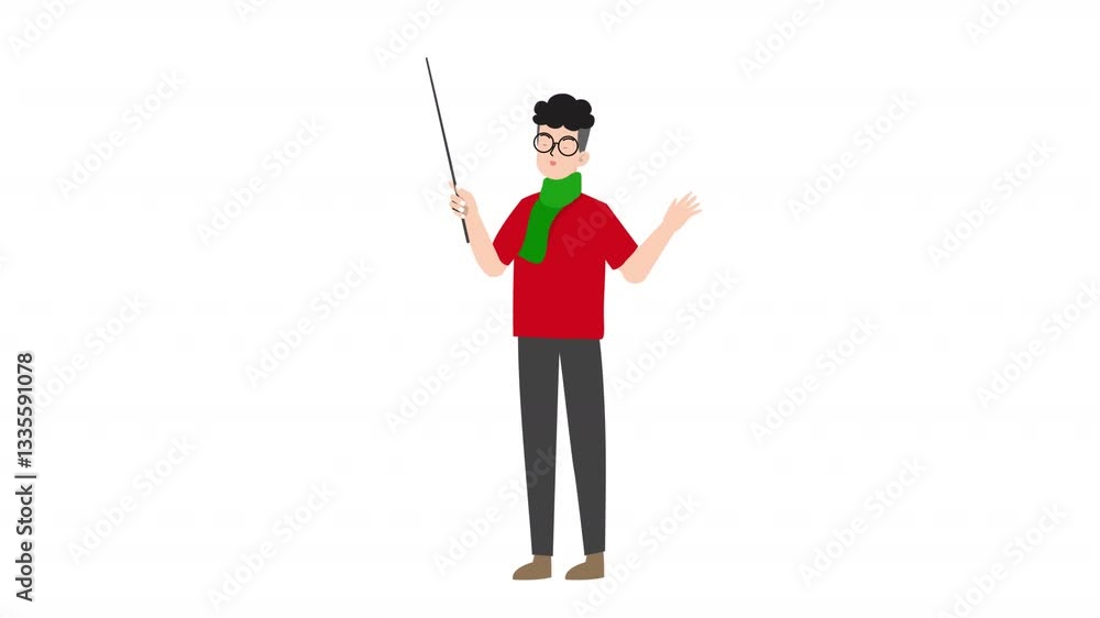 video man holding stick cartoon animation
video man holding stick cartoon animation