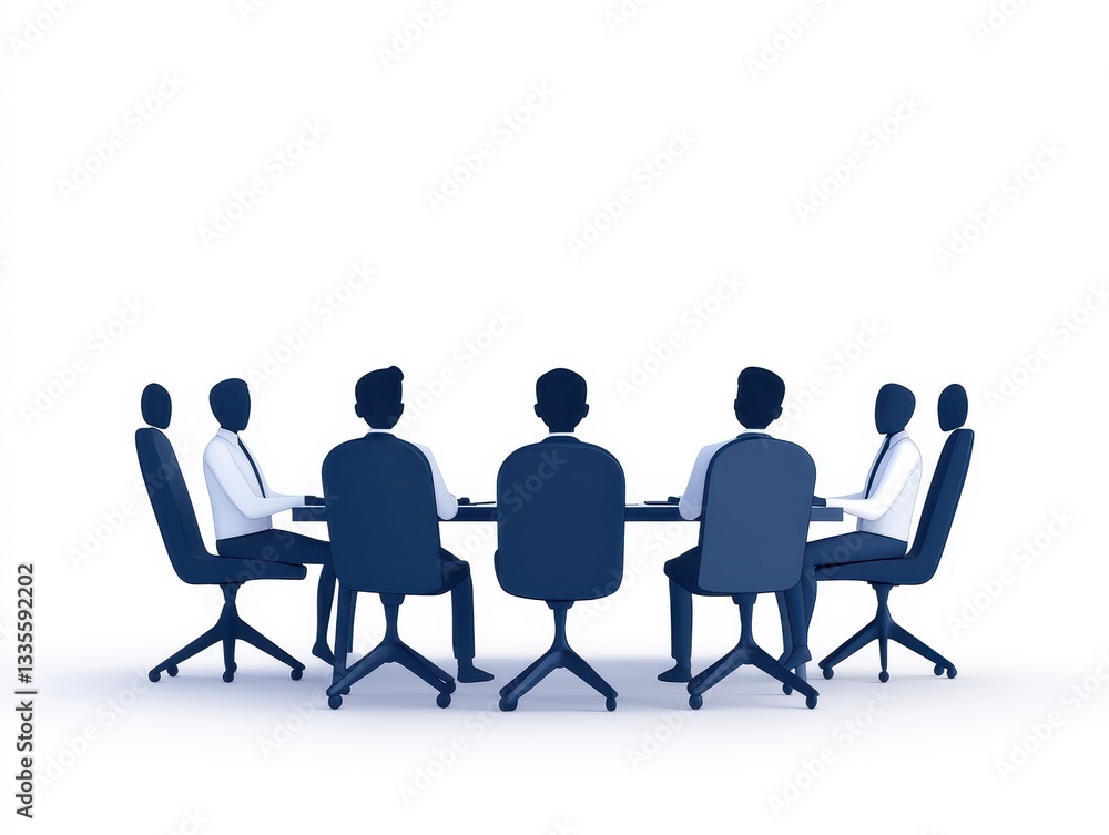 Business meeting with diverse professionals discussing strategies at a round table Business meeting with diverse professionals discussing strategies at a round table