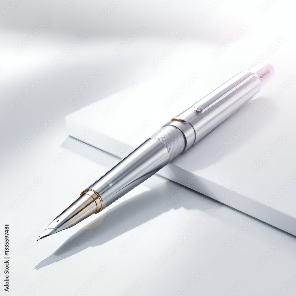 Sleek Silver Pen Modern Elegance & Functionality for Professionals