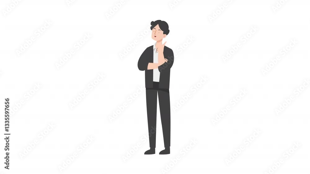 video man standing thinking something cartoon animation
video man standing thinking something cartoon animation