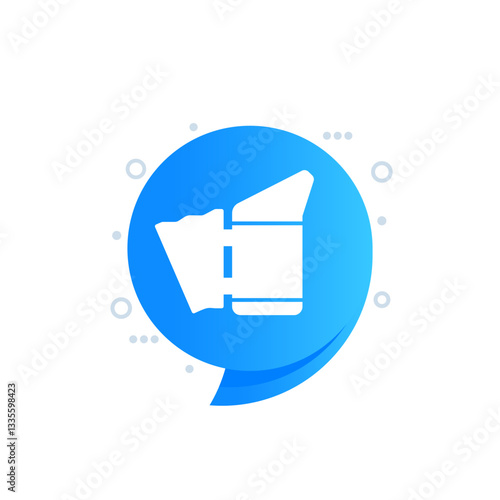 Bee smoker or smokepot vector icon