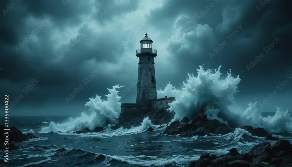 Lighthouse in Storm Lighthouse in Storm