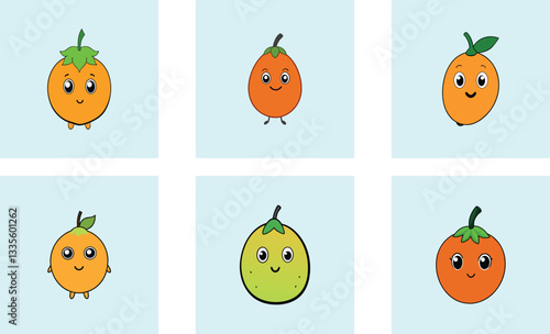 Cute hala fruit cartoon vector
