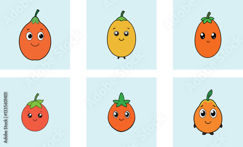 Cute hala fruit cartoon vector