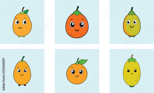 Cute hala fruit cartoon vector