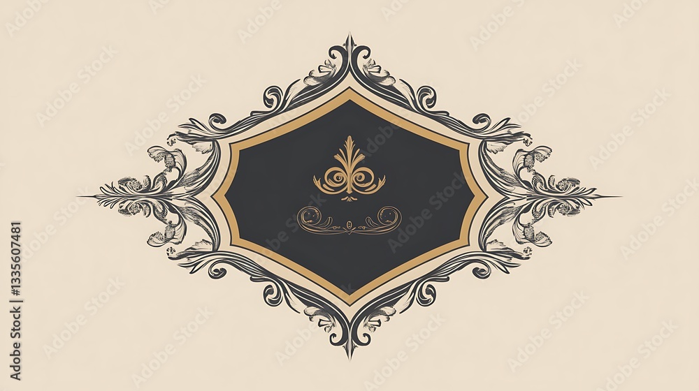 A business logo featuring a hexagonal border and a clear empty center for custom text A business logo featuring a hexagonal border and a clear empty center for custom text