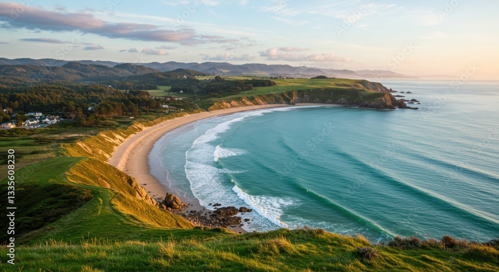 Fototapeta premium panoramic view of the beach
