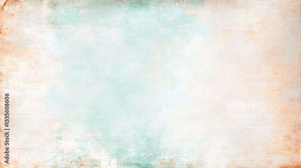Obraz premium Abstract watercolor background with light teal and beige tones