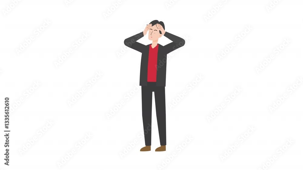 video man standing stressed cartoon animation
video man standing stressed cartoon animation